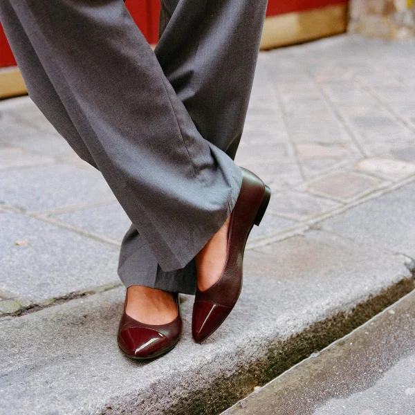 The Pointe - Burgundy Nappa and Patent - Image 2