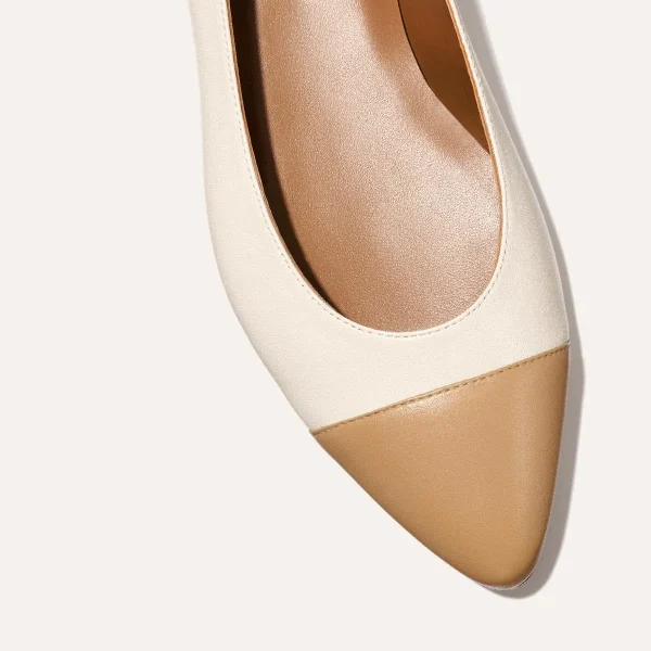 The Pointe - Ivory and Toffee Nappa - Image 6