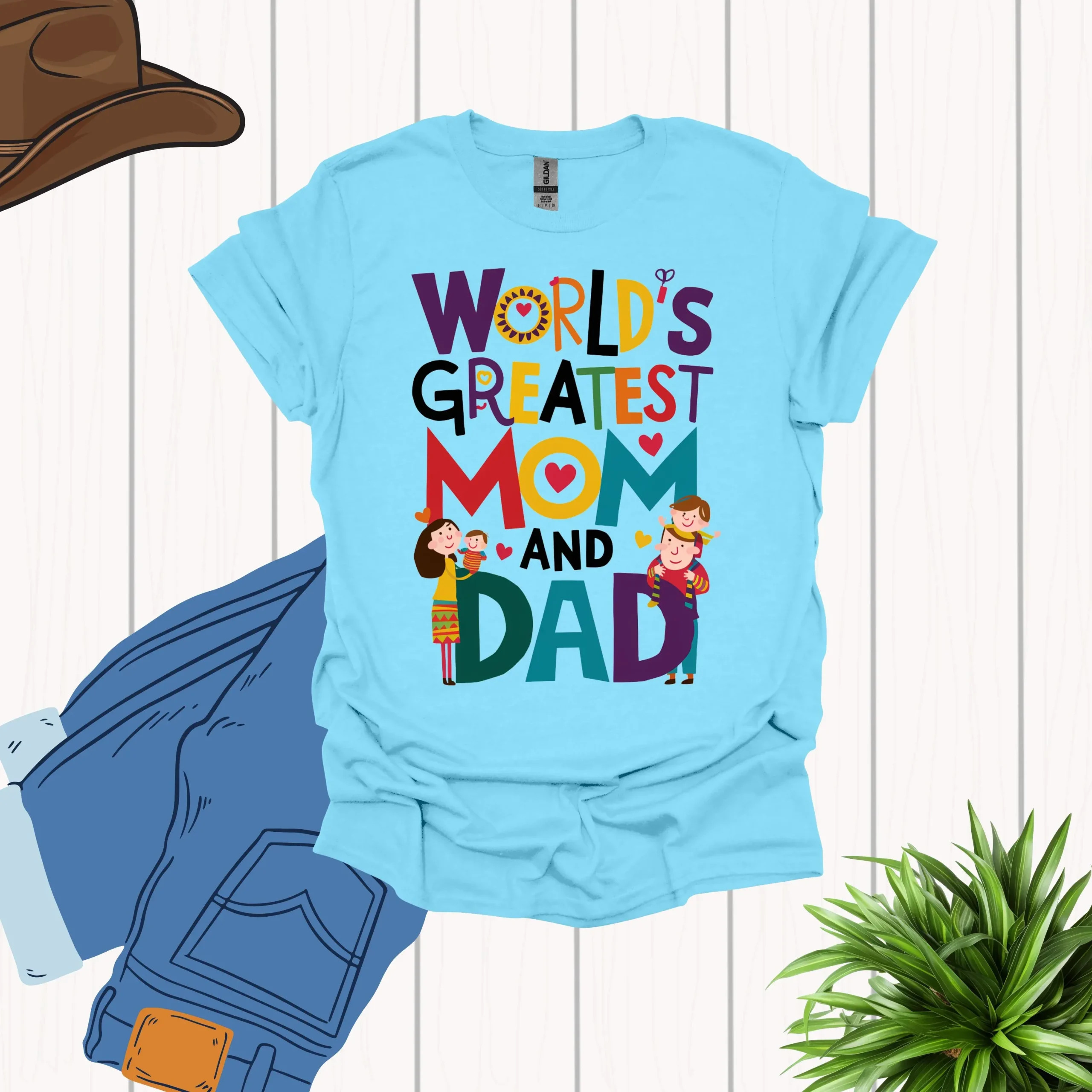 World Greatest Mom and Dad Shirt - Image 7