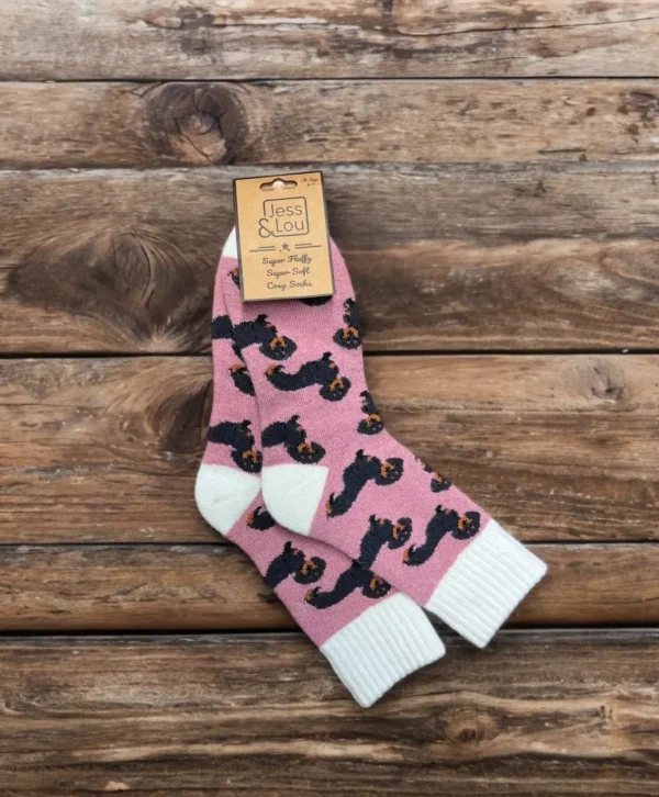 Jess & Lou - Dachshund Ribbed Cosy Socks - Image 2