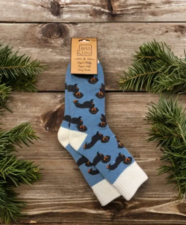 Jess & Lou - Dachshund Ribbed Cosy Socks - Image 4