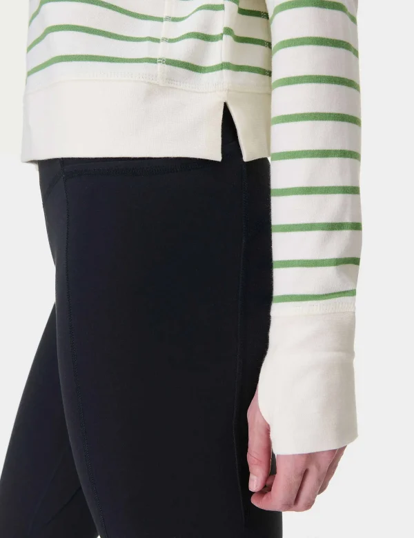 After Class Crop Sweatshirt - Lilywhite Green Stripe - Image 4