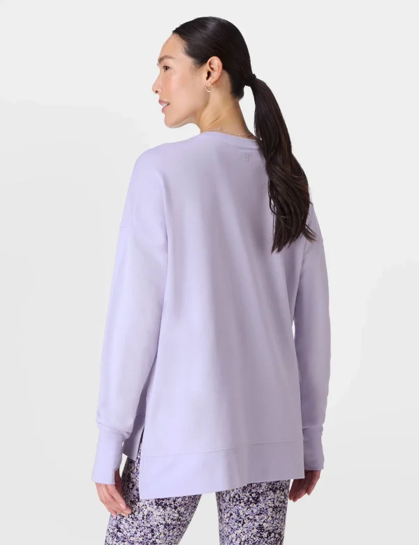 After Class Longline Sweatshirt - Heather Purple - Image 2