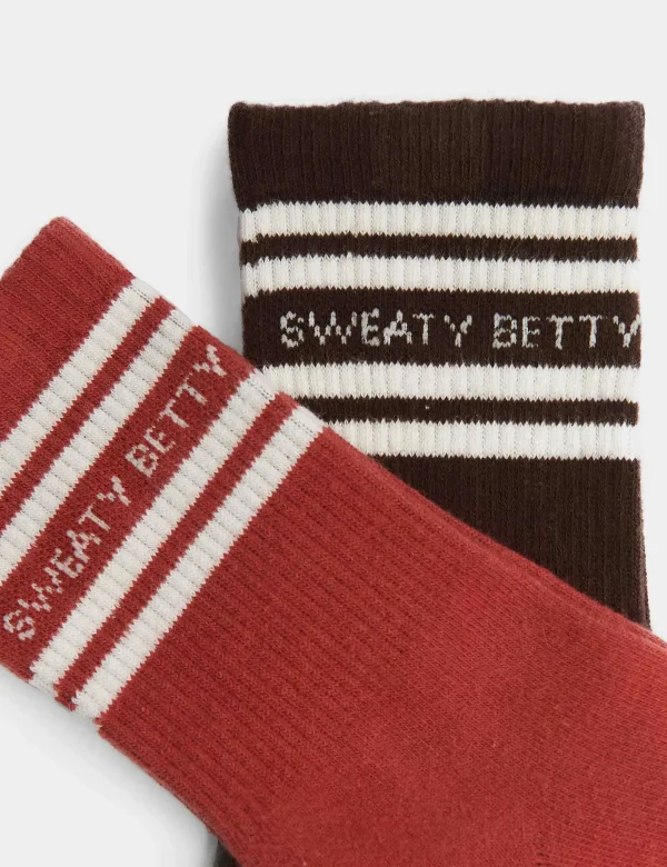 Mid Length Ankle Gripper Socks 2 pack - Sable Brown - Image 2