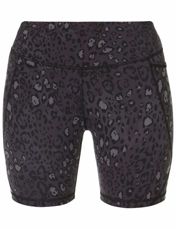 Power 6" Cycling Shorts - Black Luxe Leopard - Image 8