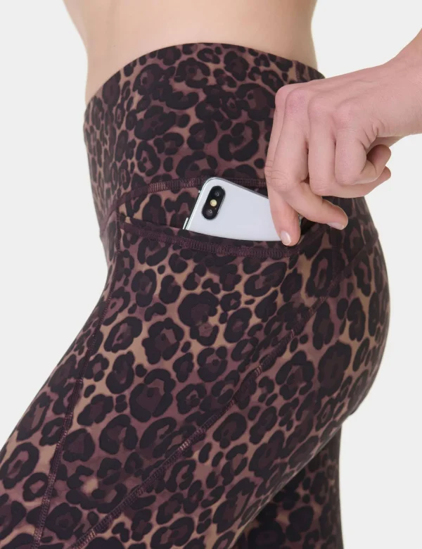 Power 7/8 Gym Leggings - Brown Wild Leopard Print - Image 4