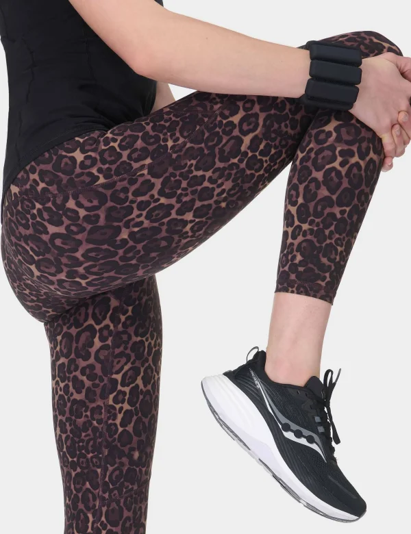 Power 7/8 Gym Leggings - Brown Wild Leopard Print - Image 6