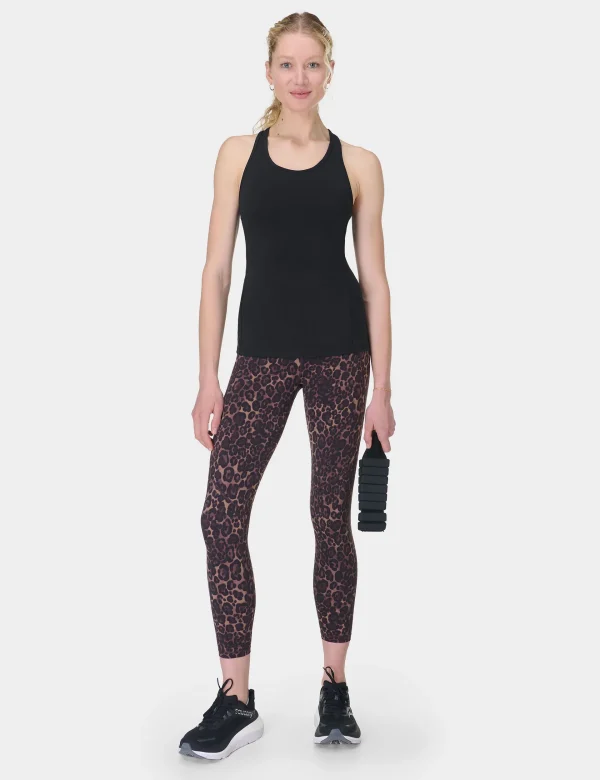 Power 7/8 Gym Leggings - Brown Wild Leopard Print - Image 7
