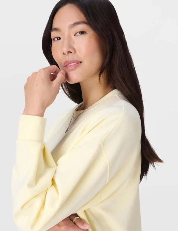 Sand Wash CloudWeight Sweatshirt - Buttercream Yellow - Image 3