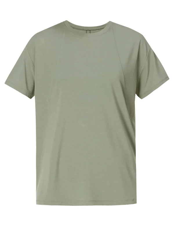 Soft Flow Studio Wrap Back T-Shirt - Willow Green - Image 6