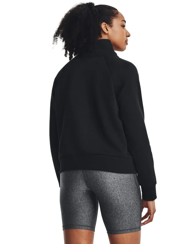 Rival Fleece 1/2 Zip - Black/White - Image 2