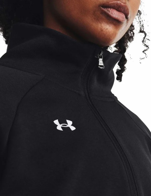 Rival Fleece 1/2 Zip - Black/White - Image 3