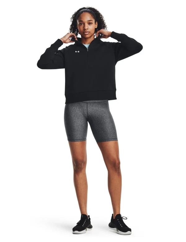 Rival Fleece 1/2 Zip - Black/White - Image 4