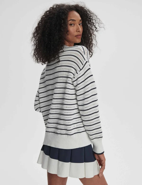 Antonia Relaxed Cardigan - White/Blue Nights - Image 2