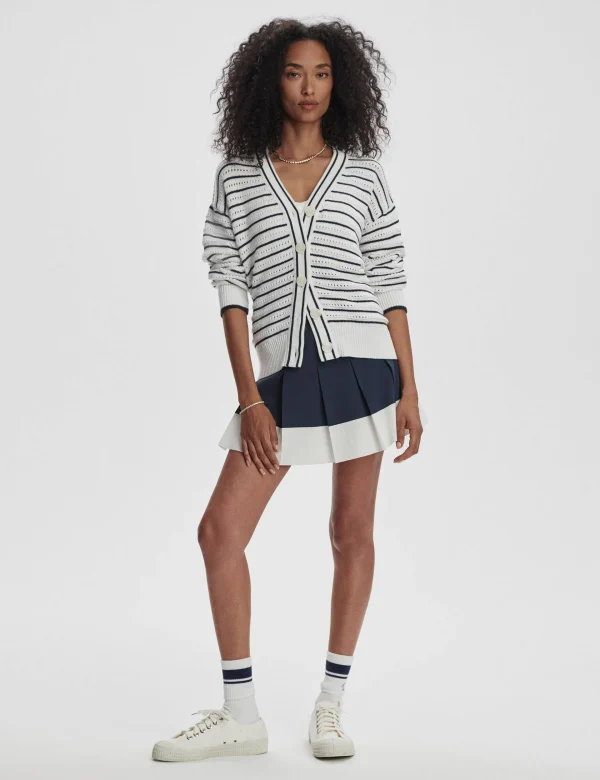 Antonia Relaxed Cardigan - White/Blue Nights - Image 6