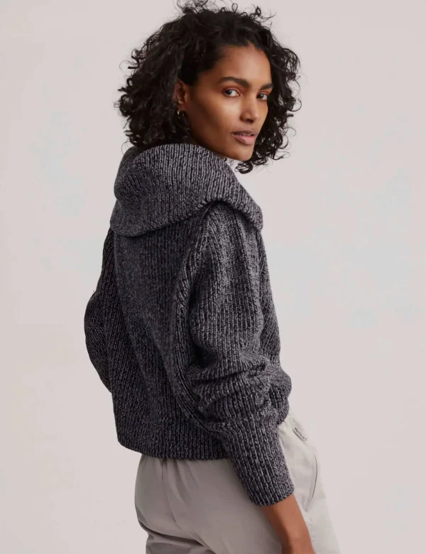 Elise Half-Zip Knit - Black - Image 2