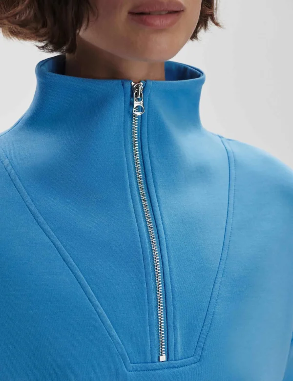 Hawley Half Zip Sweat - Azure Blue - Image 4