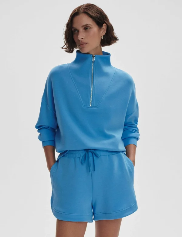 Hawley Half Zip Sweat - Azure Blue - Image 5