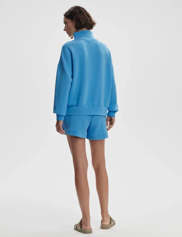 Hawley Half Zip Sweat - Azure Blue - Image 8