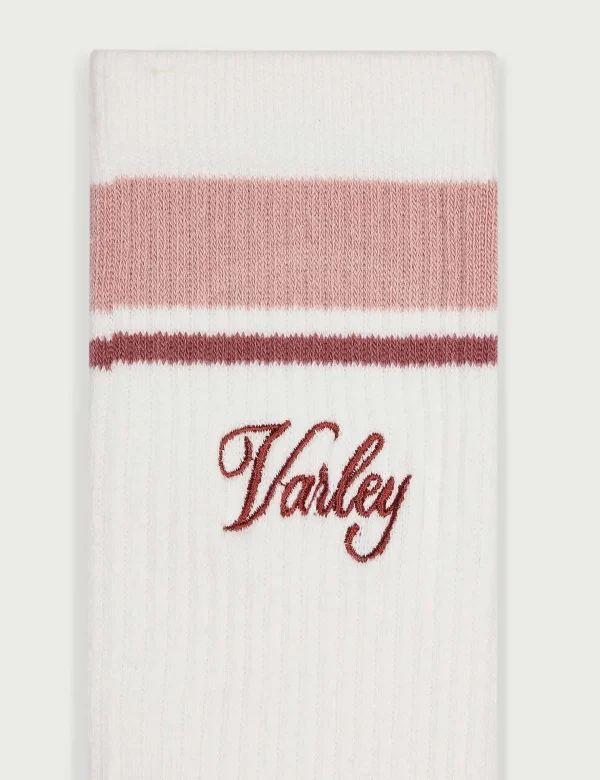 Lamar Club Stripe Sock - Egret/Pale Mauve/Dusty Rose - Image 2