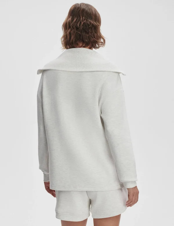 Larson Half-Zip Sweat - Ivory Marl - Image 3