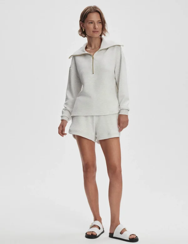 Larson Half-Zip Sweat - Ivory Marl - Image 5