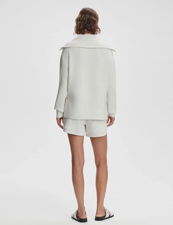 Larson Half-Zip Sweat - Ivory Marl - Image 6
