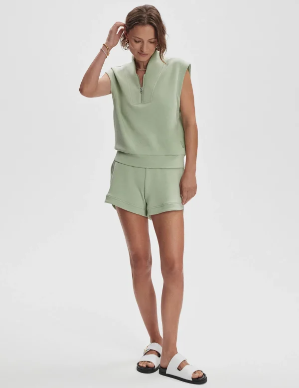Loretta Half-Zip Sleeveless Sweat - Snow Sage - Image 5