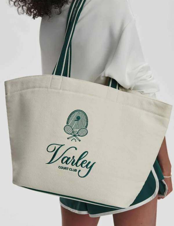 Robinson Canvas Club Tote Bag - Ivory/ Forest - Image 2