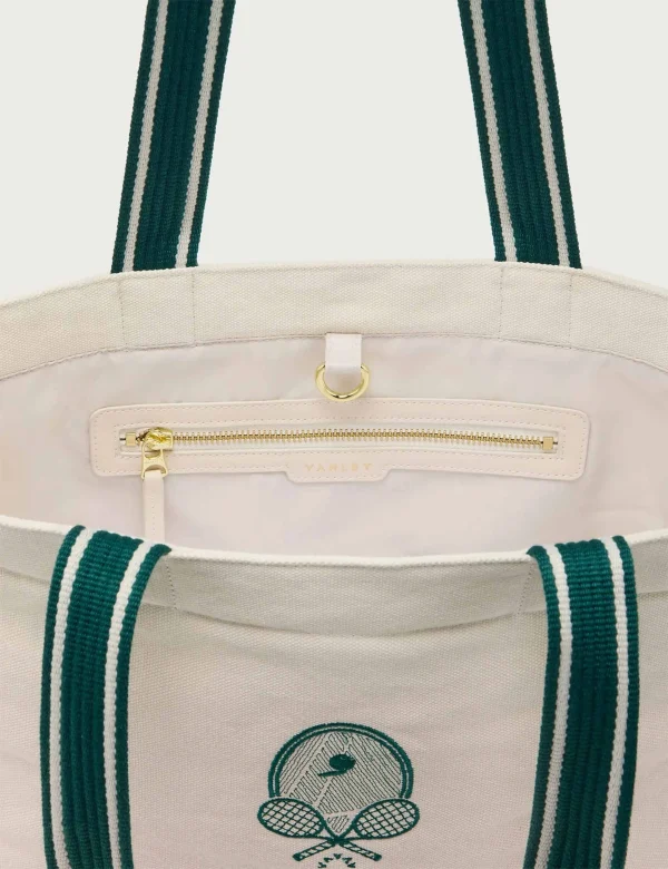Robinson Canvas Club Tote Bag - Ivory/ Forest - Image 4