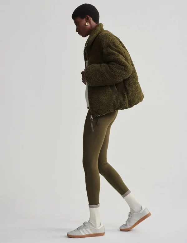 Wilkins Sherpa Puffer Jacket - Dark Olive - Image 7
