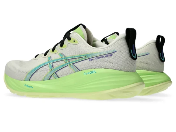 ASICS Men Gel-Cumulus 27 - Birch / Lime Green - Image 3