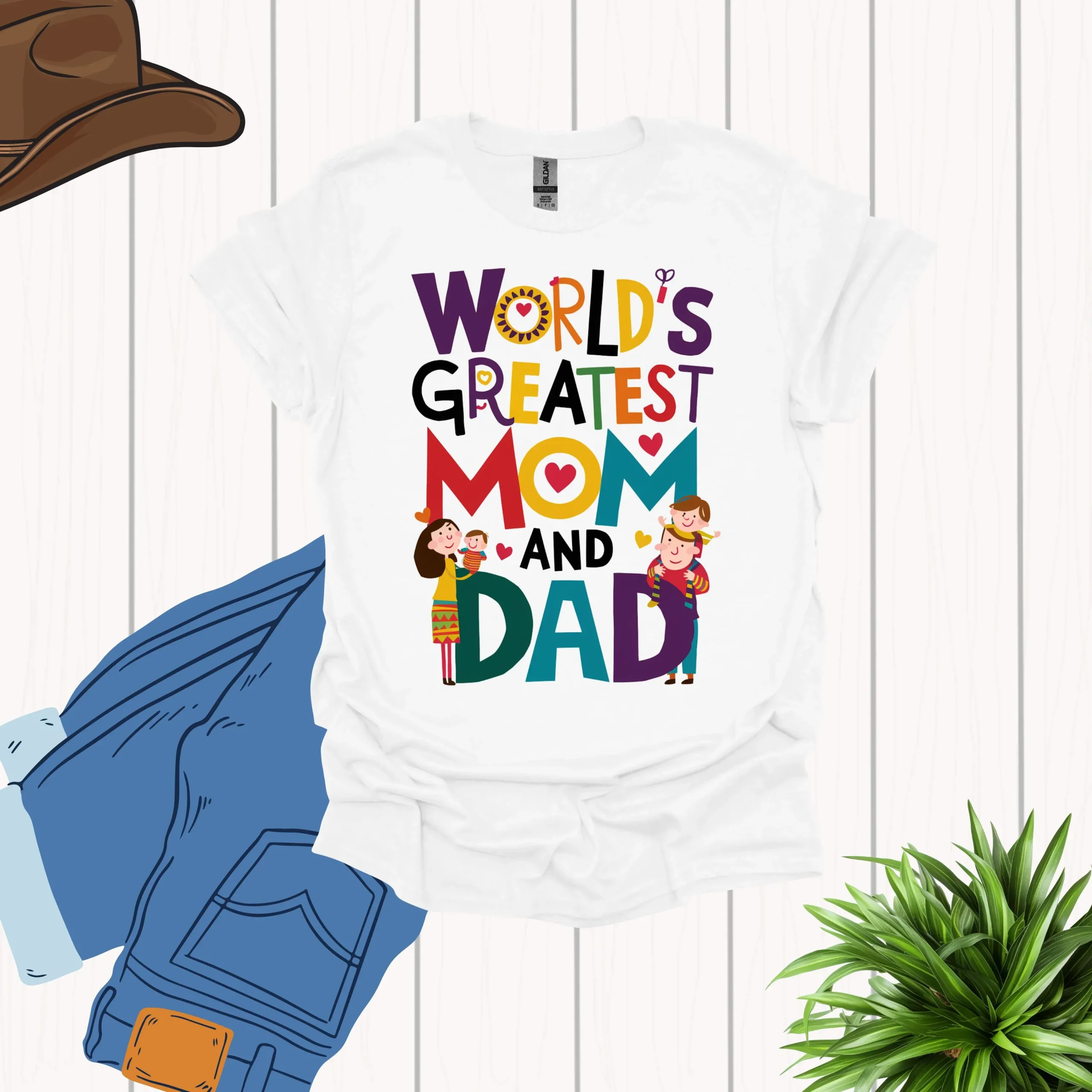 World Greatest Mom and Dad Shirt - Image 6