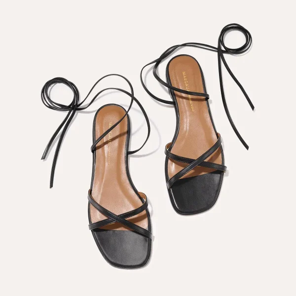 The Wrap Sandal - Black Nappa - Image 4