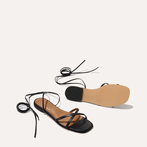The Wrap Sandal - Black Nappa - Image 5