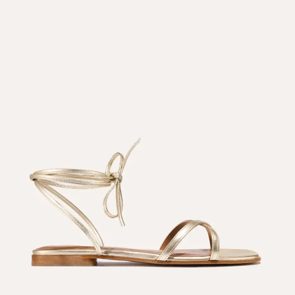 The Wrap Sandal - Champagne Nappa