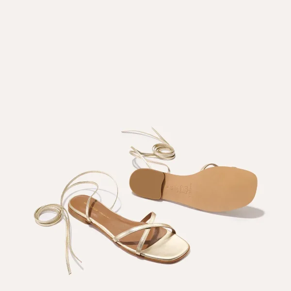 The Wrap Sandal - Champagne Nappa - Image 5