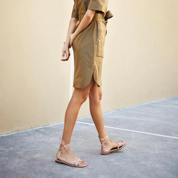 The Wrap Sandal - Rose Nappa - Image 2
