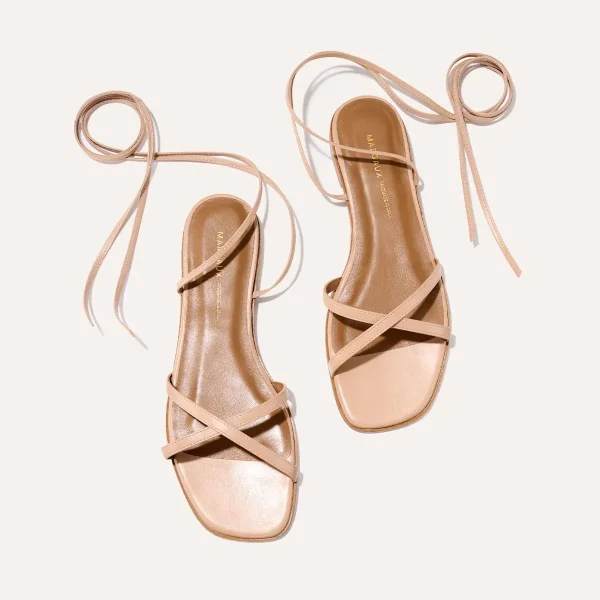 The Wrap Sandal - Rose Nappa - Image 4