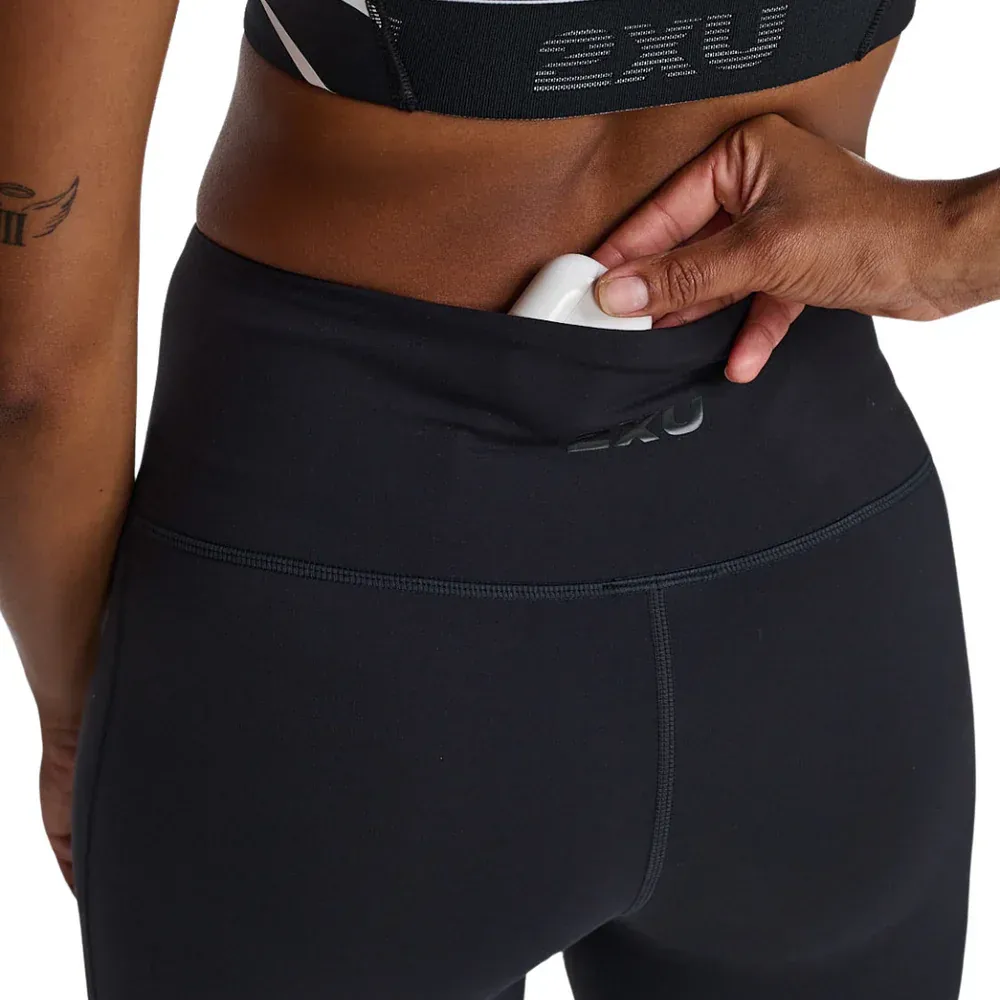 2XU Women Form Soft Touch Hi-Rise Compression Tights - Black / Black - Image 4