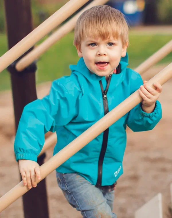Children's Waterproof Shell Jacket, Glacier Blue - Image 4