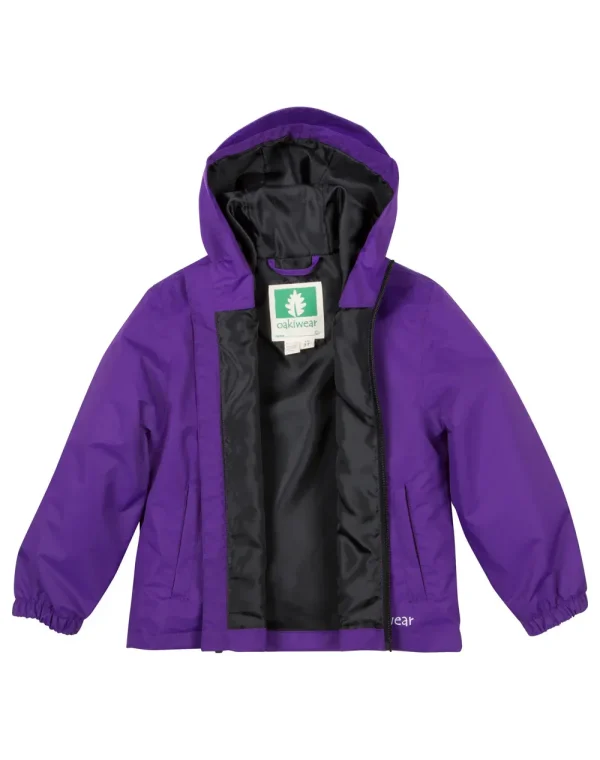 Children's Waterproof Shell Jacket, Galaxy Purple - Image 3