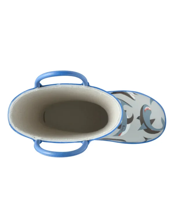 Shark Frenzy Loop Handle Rubber Rain Boot - Image 3
