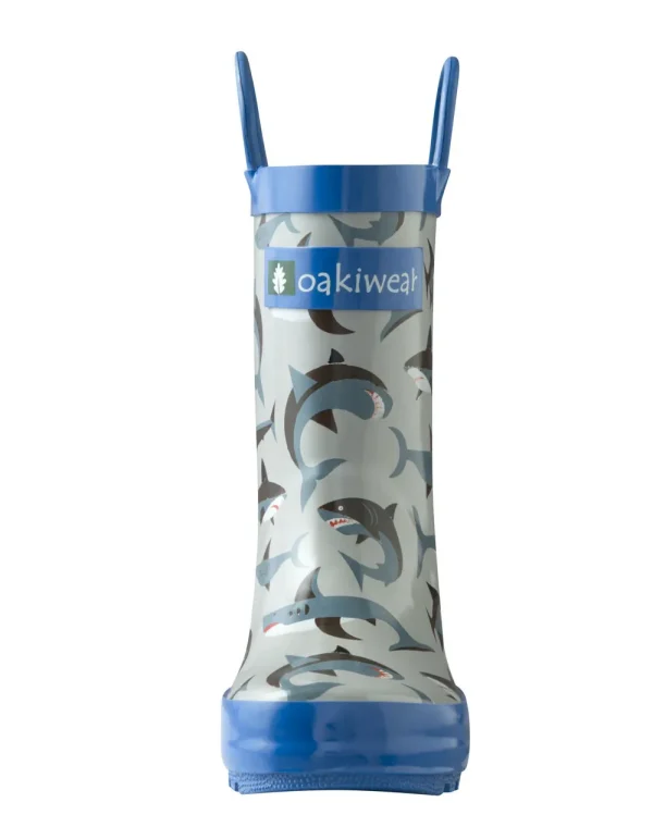 Shark Frenzy Loop Handle Rubber Rain Boot - Image 5