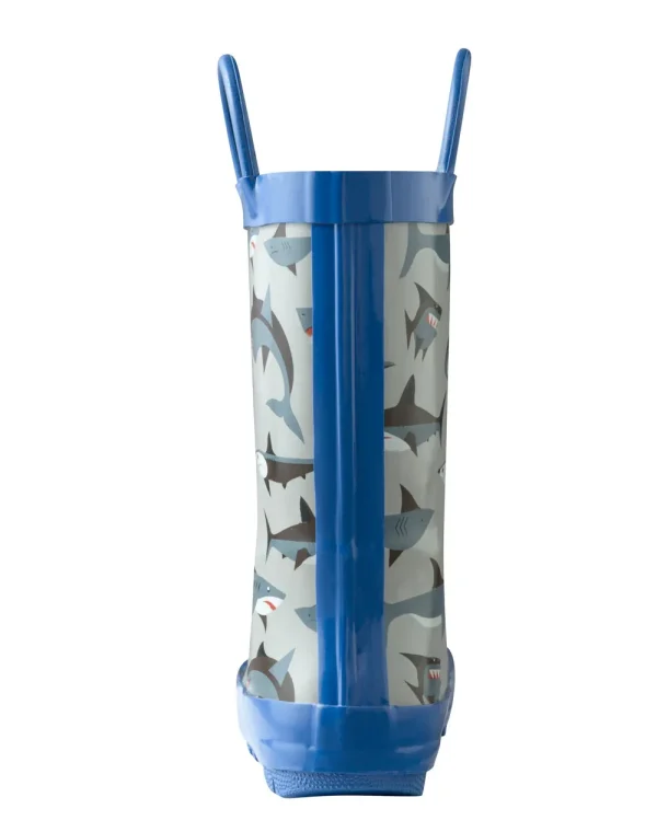 Shark Frenzy Loop Handle Rubber Rain Boot - Image 6
