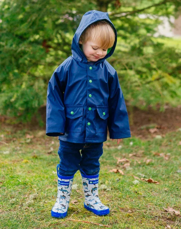 Shark Frenzy Loop Handle Rubber Rain Boot - Image 8
