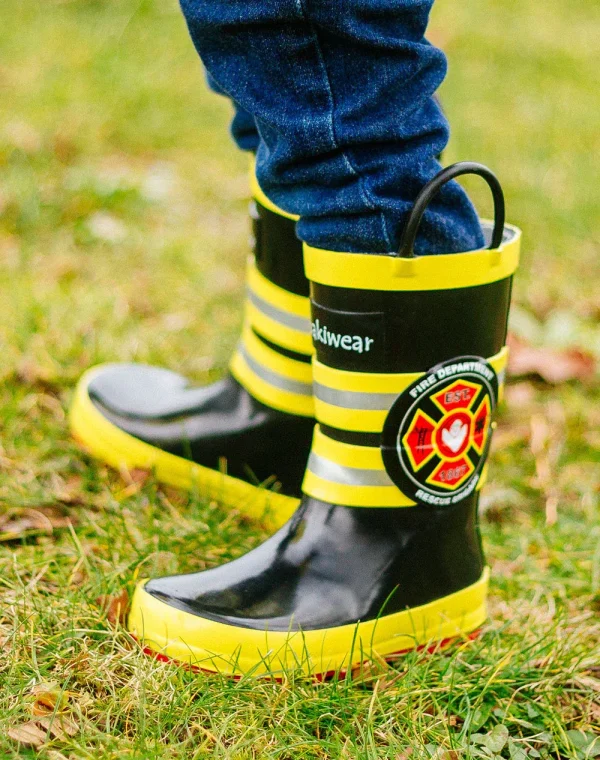 Fireman Rescue Loop Handle Rubber Rain Boots - Image 7