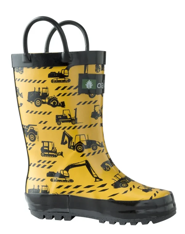 Construction Vehicles Loop Handle Rubber Rain Boots - Image 2