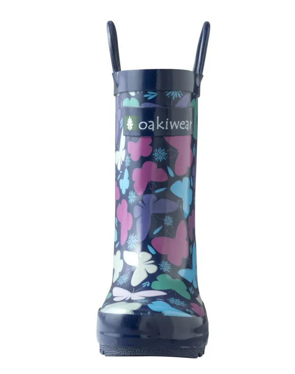 Bright Butterflies Loop Handle Rubber Rain Boots - Image 5