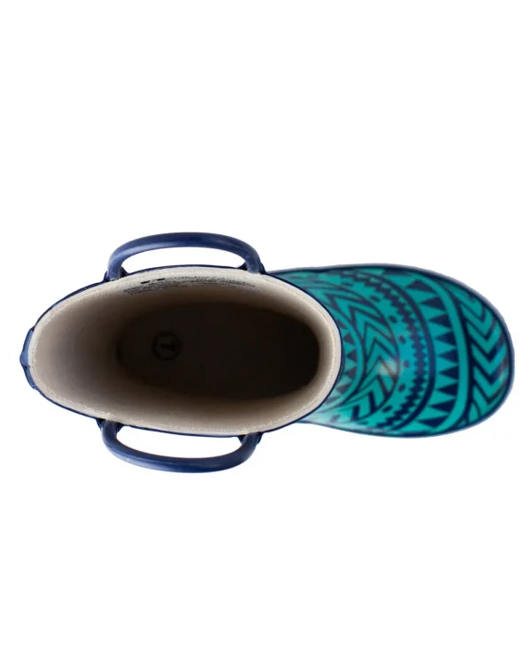 Tribal Loop Handle Rubber Rain Boots - Image 3